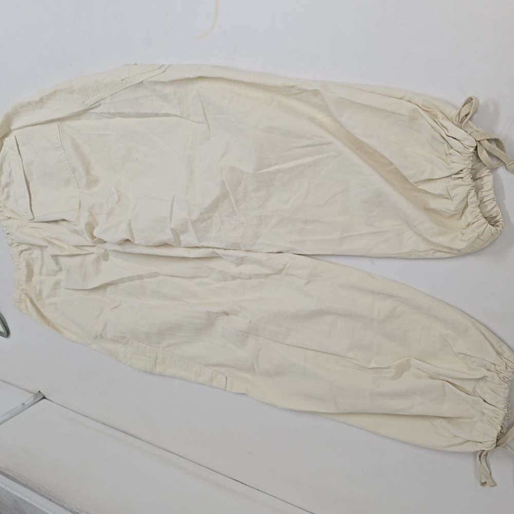 Jaded London Pants Mens S Beige Baggy Utility Cargo Parachute Paratrooper - Picture 9 of 11